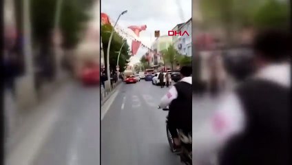 Trafikte eli silahlı motosikletli maganda dehşet saçtı