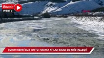 Türkiye'nin en hızlı akan nehri buz tuttu