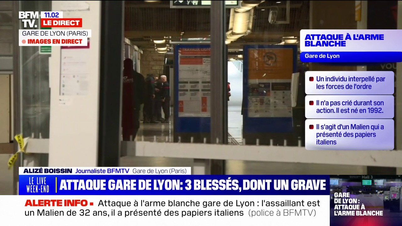 Attaque à la gare de Lyon: Laurent Nuñez, préfet de police de Paris, indique que le pronostic vital de l'un des blessés "demeure engagé"