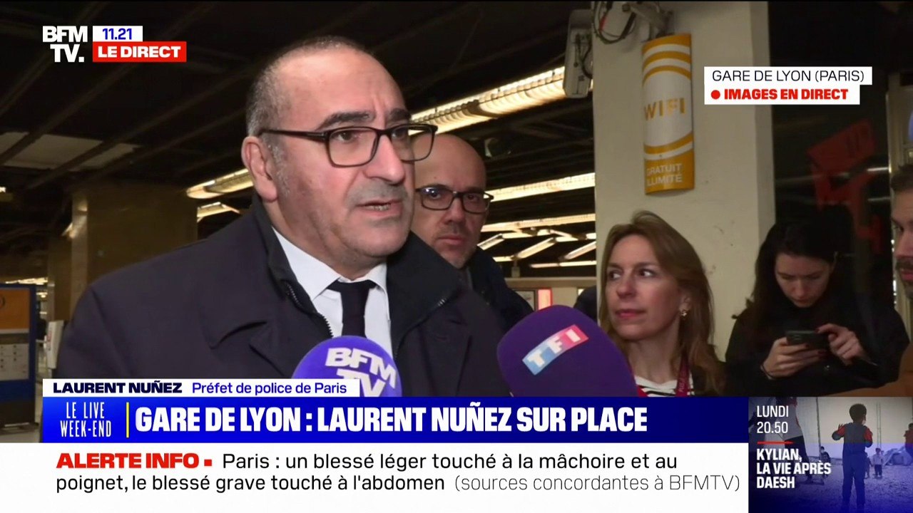 Attaque à la gare de Lyon: l'assaillant "souffre manifestement de troubles psychiatriques", déclare Laurent Nuñez, préfet de police de Paris