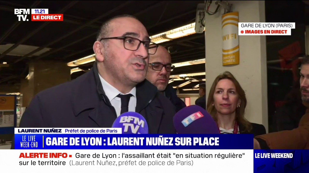 Attaque à la gare de Lyon: Laurent Nuñez, préfet de police de Paris, précise qu'aucun élément "ne laisse à penser que ça puisse être un acte terroriste" à ce stade