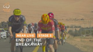 End of the breakaway - Stage 5 - The AlUla Tour 2024