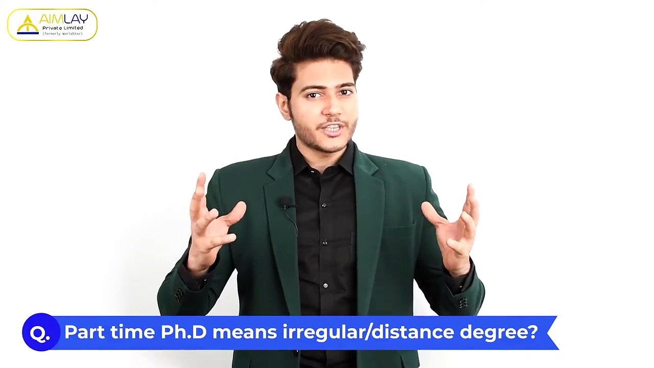 Is a Part Time PhD Valid in India?