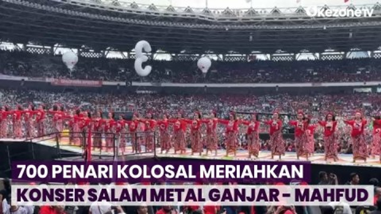 Penampilan 700 Penari Kolosal Meriahkan Konser Salam Metal Ganjar - Mahfud