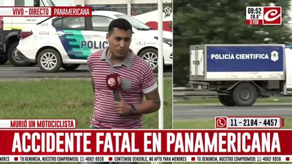 Accidente fatal en Panamericana: murió un motociclista