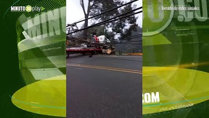 Así quedó el planchón que perdió el control en La Palmas y chocó contra un poste