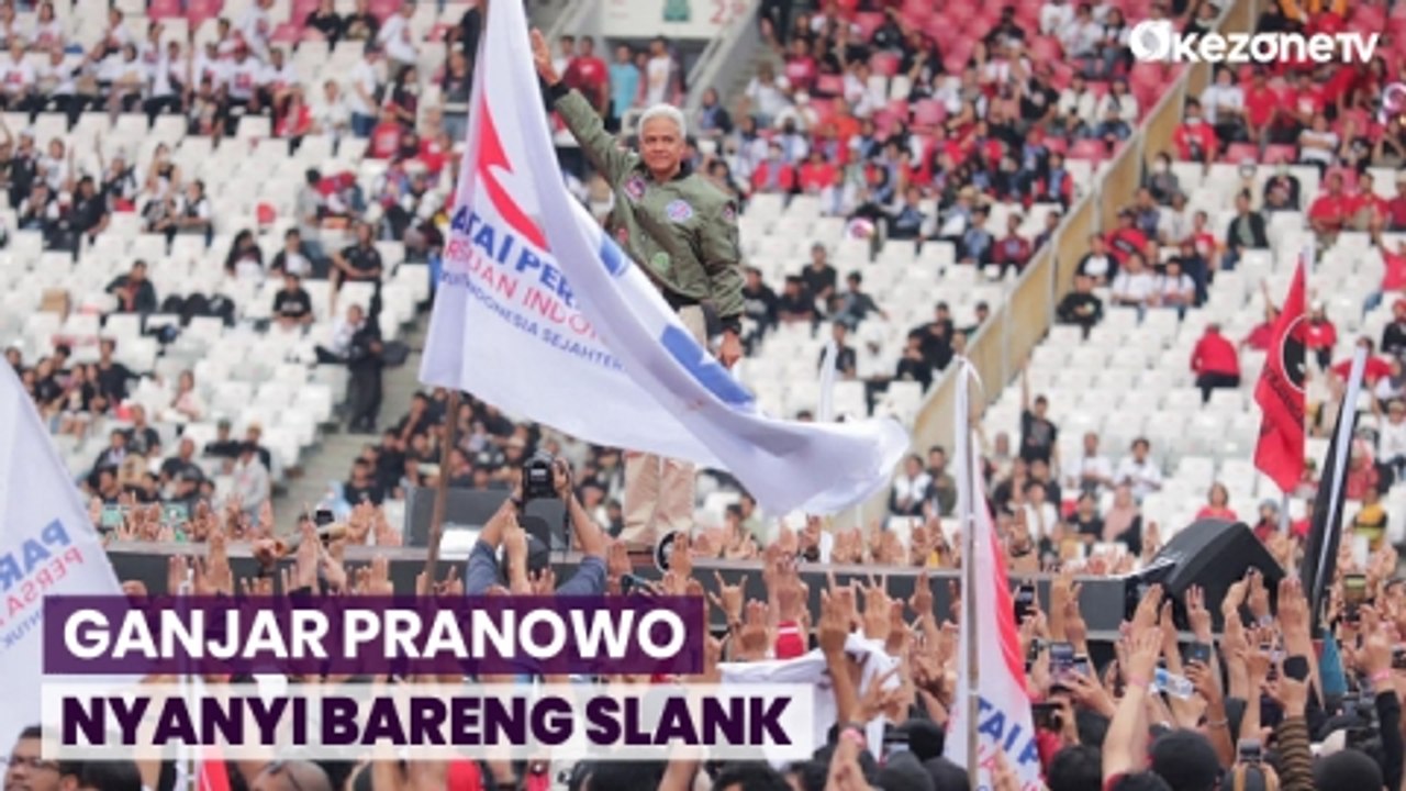 Ganjar Pranowo Nyanyi Bareng Slank di Konser Salam Metal Menang Total