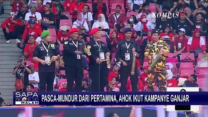 Momen Ahok Ikut Pukul Kentongan di Kampanye Akbar Ganjar-Mahfud