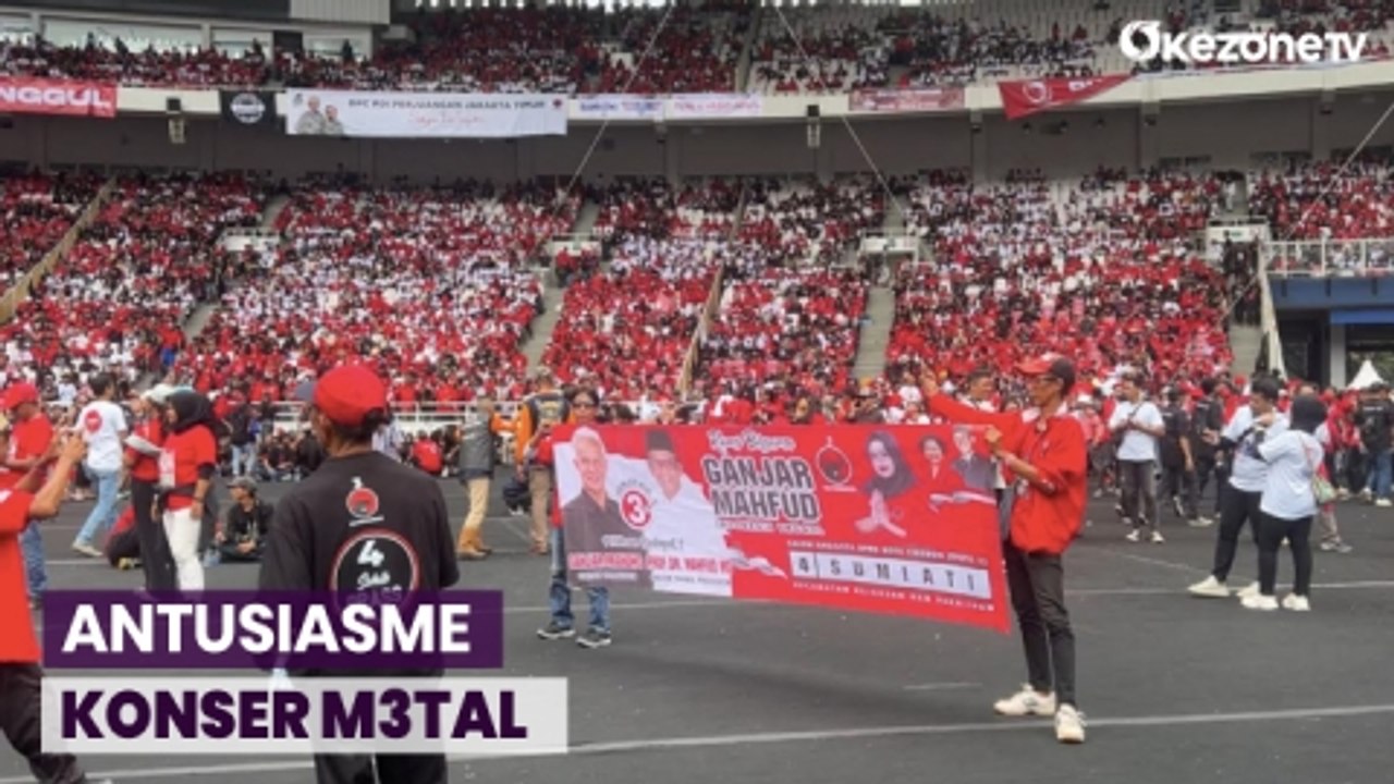 Antusiasme Konser M3tal Tinggi, Kursi SUGBK Dipadati Pendukung Ganjar-Mahfud