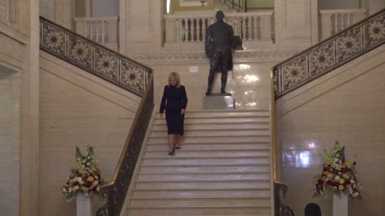Michelle O'Neill becomes Northern Irish first minister as power sharing resumes in Stormont