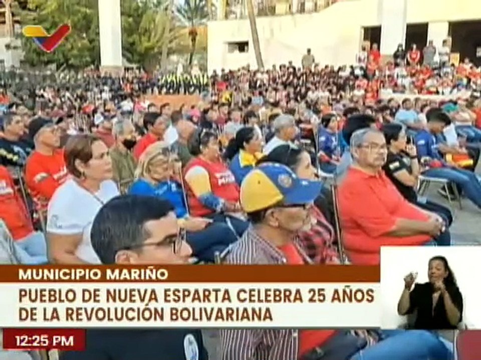 Con un acto cívico militar celebraron en Nueva Esparta los 25 años de Revolución Bolivariana