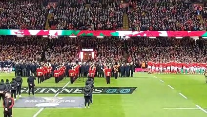 Wales vs Scotland National Anthems at the Six Nations Match