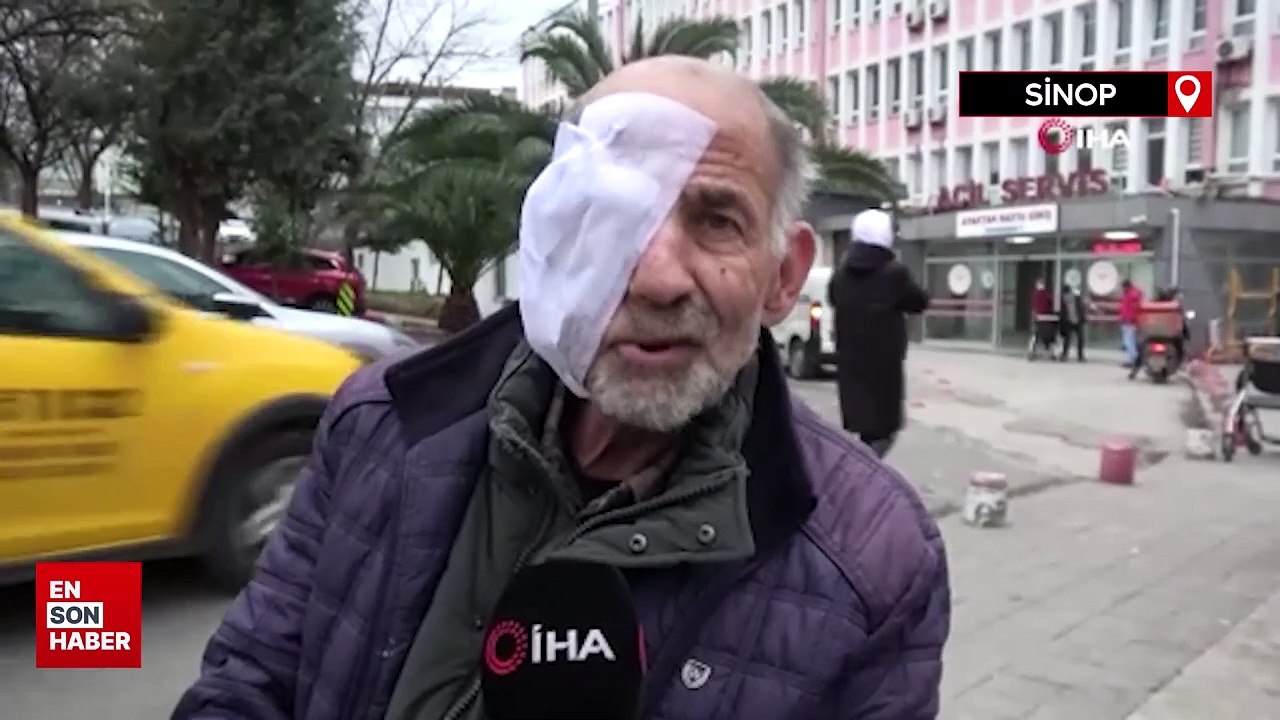 Sinop’ta kanserden yüzü eriyen adam tedavi olmak istiyor