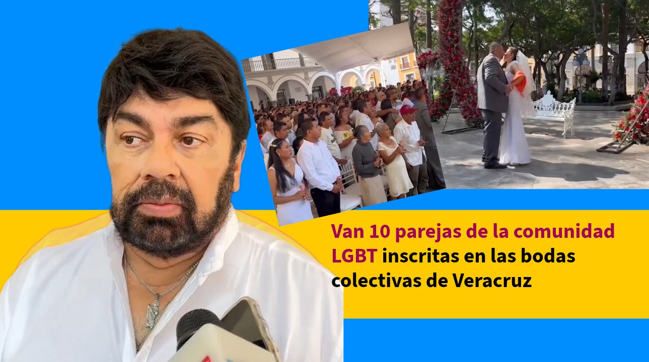 Van 10 parejas de la comunidad LGBT inscritas en las bodas colectivas de Veracruz
