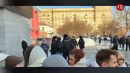 Relatives of military personnel who participate in war protested in Moscow