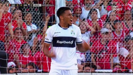 La patriada de Saravia para el 1 a 0 ante Independiente en Avellaneda