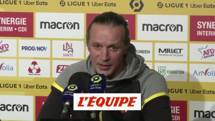Nalis : « C'était nécessaire que le coach hausse le ton » - Foot - L1 - Lens