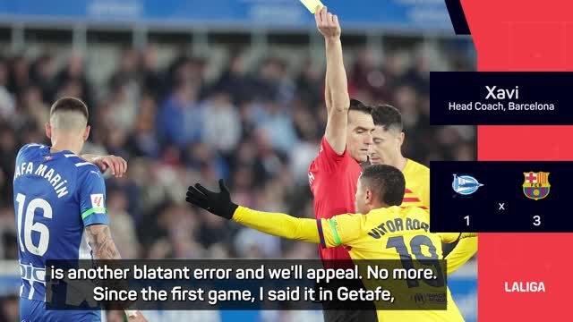 Xavi insists referees are out to get Barcelona after Vitor Roque red card
