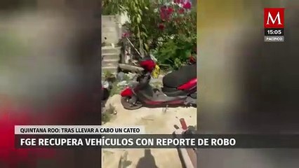 FGE asegura 22 motocicletas y 2 automóviles con reporte de robo en Quintana Roo