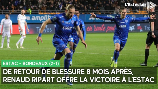 Renaud Ripart, de retour au Stade de l’Aube, a donné la victoire à l’Estacdans les arrêts de jeu