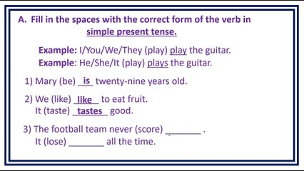 Practice Exercise 9 || Simple  Present Tense