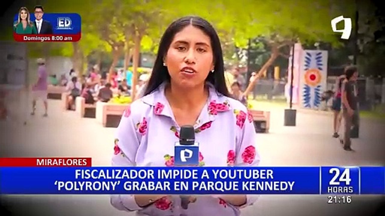 Miraflores: serenos impiden a youtuber grabar en el Parque Kennedy