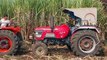 How to pull out sugarcane load tractor trolley | stuck sugarcane tractor trolley