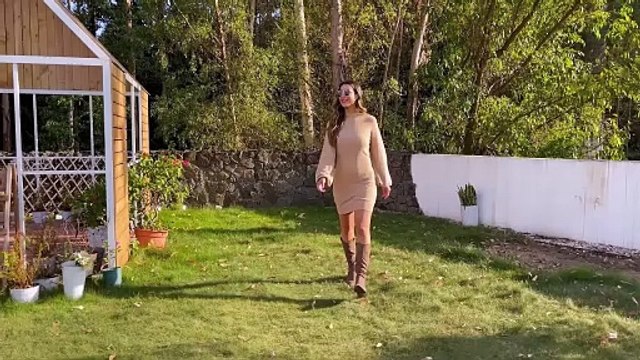 Women's Mock Neck Ribbed Long Sleeve Bodycon Pullover Cute Mini Sweater Dress