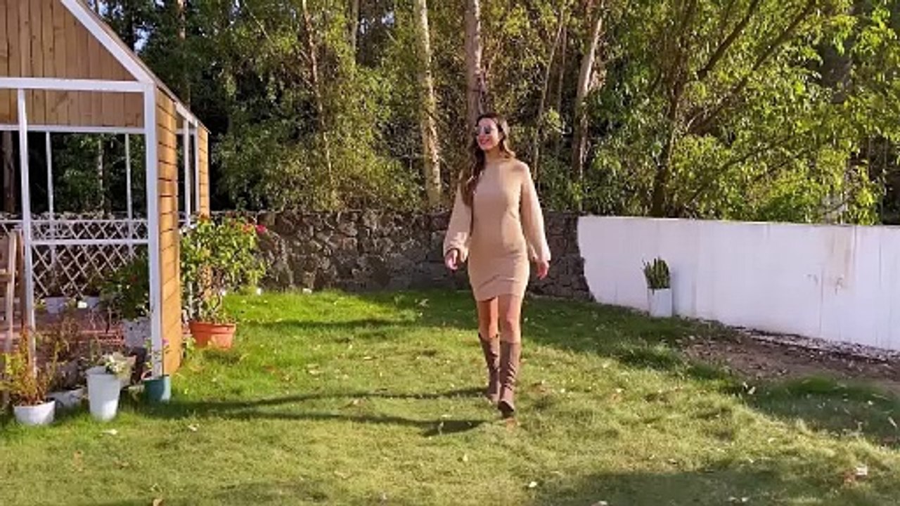 Women's Mock Neck Ribbed Long Sleeve Bodycon Pullover Cute Mini Sweater Dress