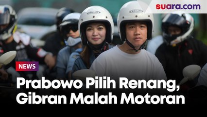 Santuy Hadapi Debat Final: Prabowo Renang, Gibran Asyik Sunmori Bonceng Istri