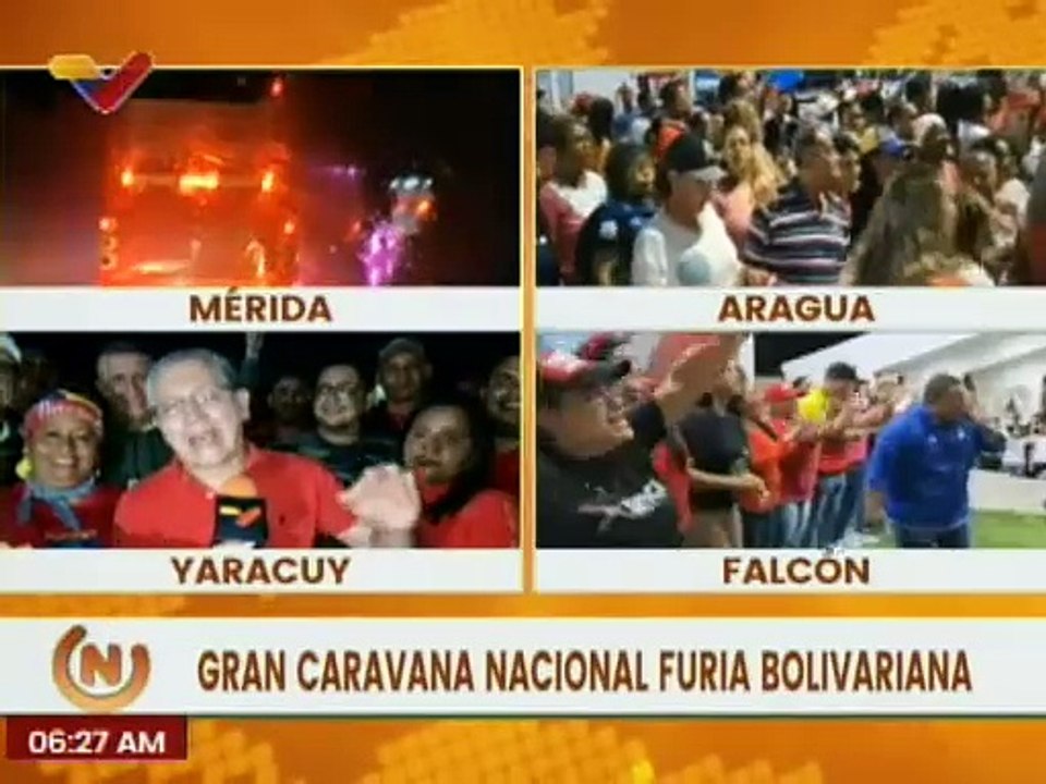 Yaracuyanos se trasladan a Caracas por la defensa de la patria y la Revolución