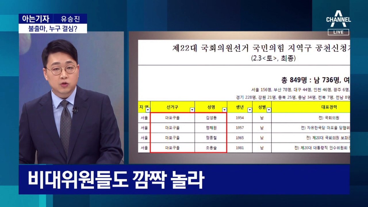 [아는기자]또 김경율 리스크?…정청래와 누가 붙나