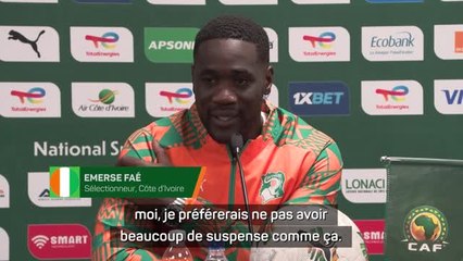 Côte d’Ivoire - Faé : “Je préférerais ne pas avoir beaucoup de suspense comme ça...”