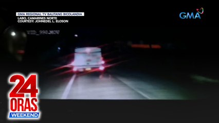 Tricycle na walang ilaw sa likuran, nabangga ng kasunod na bus | 24 Oras Weekend