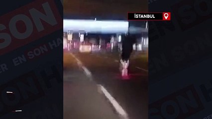 İstanbul'da trafiği tehlikeye atan motors