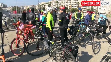 İzmir'de depremde hayatını kaybedenler anısına bisiklet sürüşü düzenlendi
