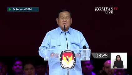[FULL] Prabowo Sampaikan Visi di Debat Final Capres, Janji Bangun 3 Juta Rumah
