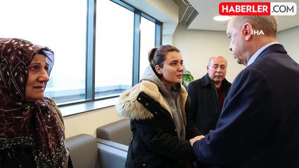 Cumhurbaşkanı Erdoğan, Hatay'da düşen helikopterde yaralanan teknisyenin ailesiyle görüştü