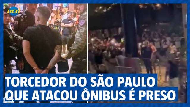 BH: polícia prende torcedor que atacou ônibus do Palmeiras e quebrou vidraça