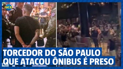 BH: polícia prende torcedor que atacou ônibus do Palmeiras e quebrou vidraça
