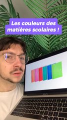 Les couleurs des matières scolaires !