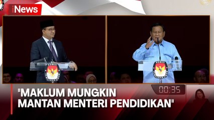 Setuju Jawaban Anies soal Pendidikan, Prabowo: Maklum Mungkin Mantan Menteri