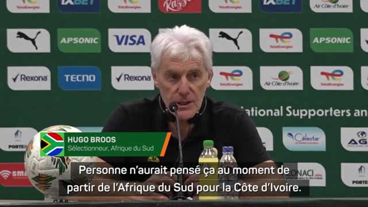 Afrique du Sud - Broos : “Pour nous, la CAN est réussie, on est en demi-finale"