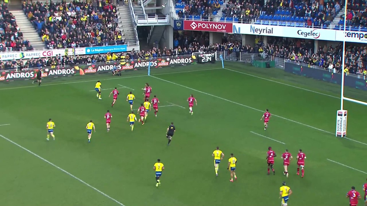 TOP 14 - Essai de Alivereti RAKA (ASM) - ASM Clermont - LOU Rugby