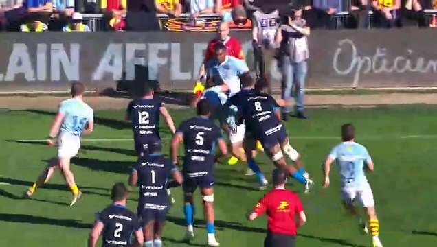 TOP 14 - Essai de Tom ECOCHARD (USAP) - USA Perpignan - Racing 92