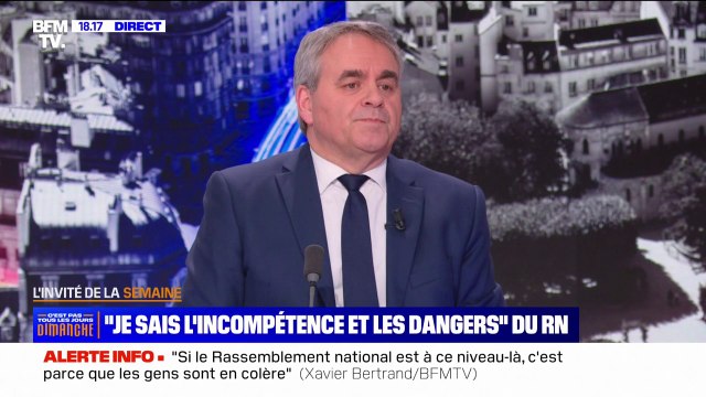 Xavier Bertrand: Il n'y a pas une majorité de gens prêts à voter pour l'extrême droite