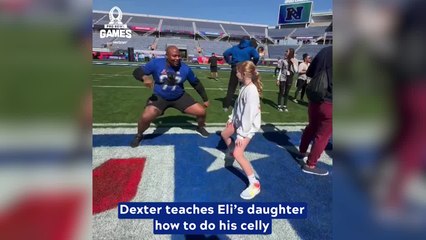 Watch Dexter Lawrence Teach Eli Manning’s Daughter His Epic Celebration Dance 🕺