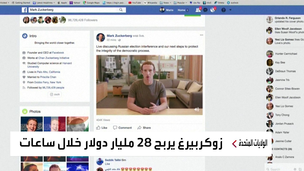 زوكربيرغ يحقق 28 مليار دولار أرباحا في يوم واحد بعد طرح أسهم "ميتا"