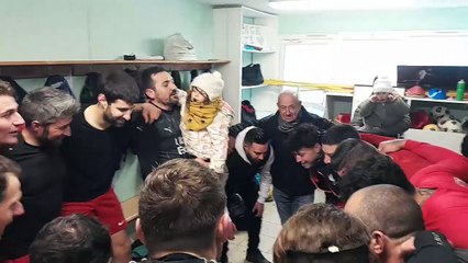 LE VESTIAIRE DE L'AS DU PIC APRÈS SA VICTOIRE FACE AU FC MUZOLAIS  DIMANCHE 04 FÉVRIER 2024