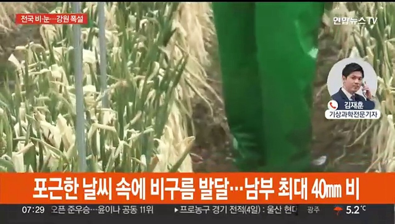 내일까지 전국 비·눈…강원 영동 최대 30㎝ 폭설